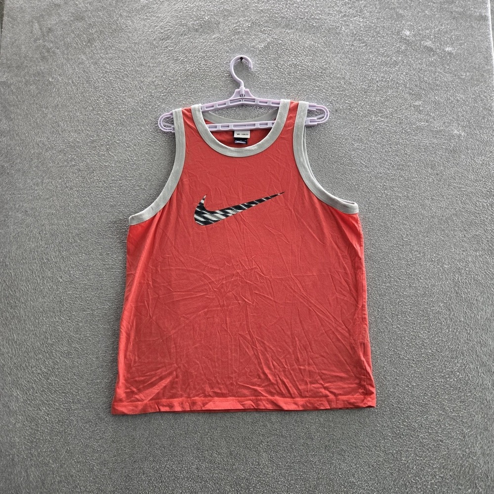 Nike Women Tank Top XL Pink Nike Swoosh Activewear Logo Sleeveless